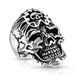 New stainless steel skull ring‎ size 13